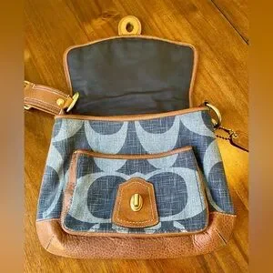 Coach | Bags | Coach Legacy Denim Whiskey Leather Turn Lock